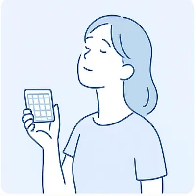 妊娠しやすい体づくりを目指す女性のイラスト